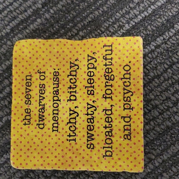 Seven Dwarves of Menopause Funny Coaster - Picture 1 of 3